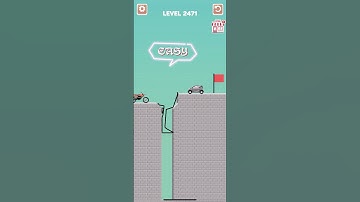 Draw bridge puzzle game level 2471 #drawing #game #Shorts