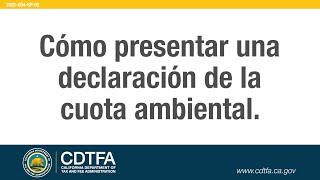 Information How to File an Environmental Fee Return [Español] Update