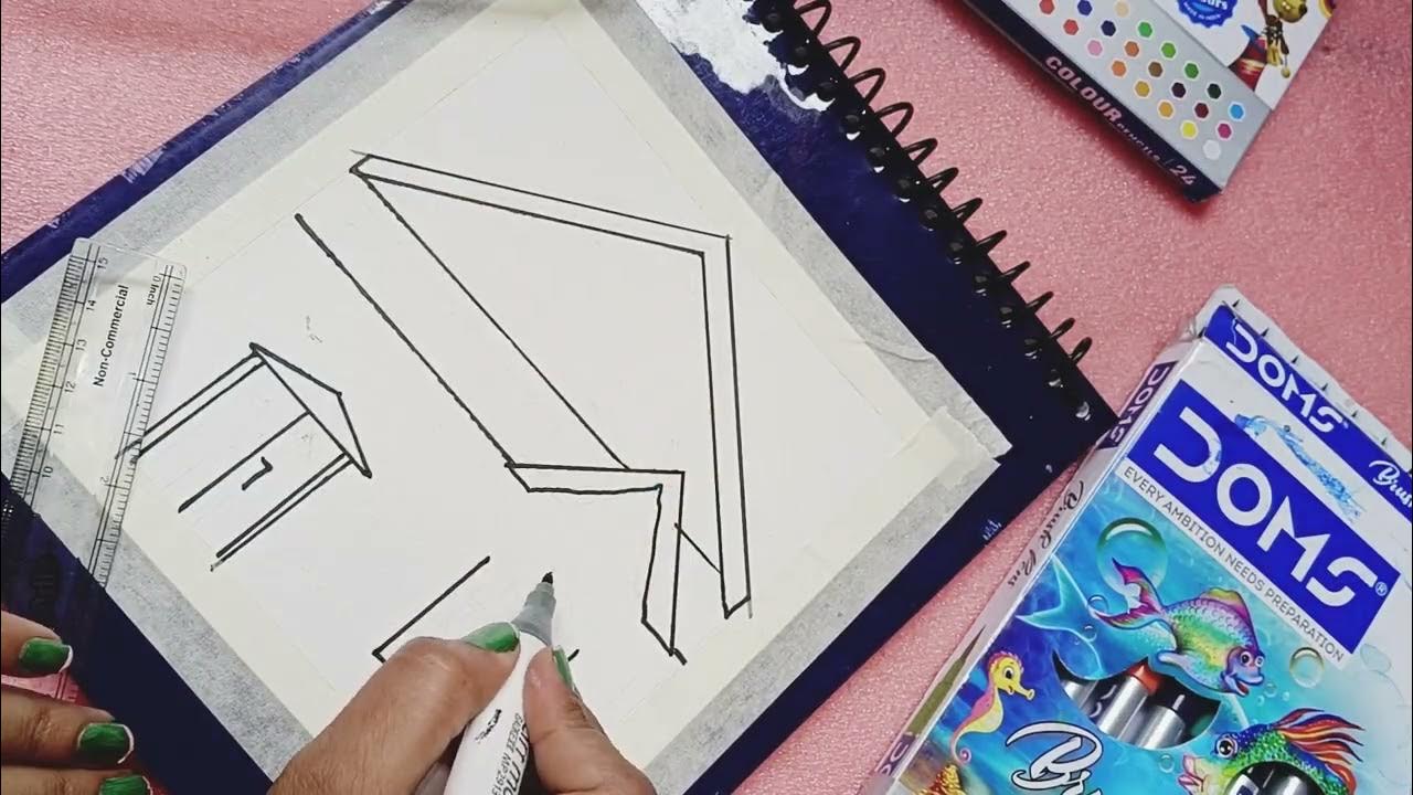 How To Draw a Doll House... Step By Step.. Creative Arts YouTube