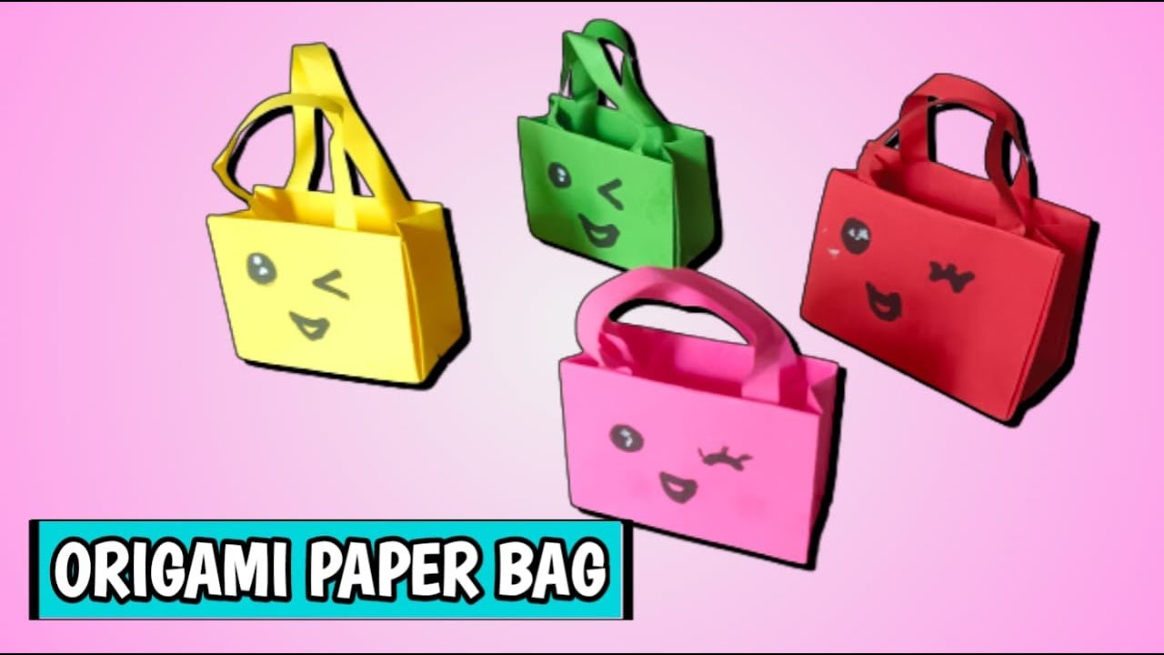 Origami Paper Bag | How To Make Paper Bags with Handles | Origami Gift ...