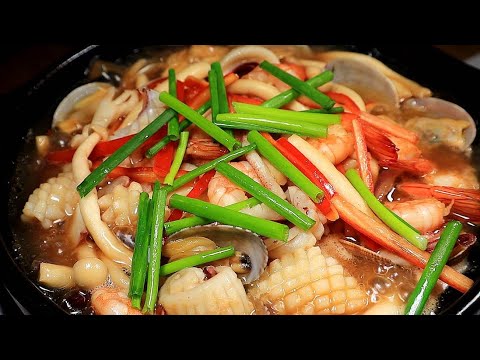 海鮮豆腐煲越燜越好吃，汁鮮味美又營養，特別下飯，趕緊試試吧【露肴厨房】