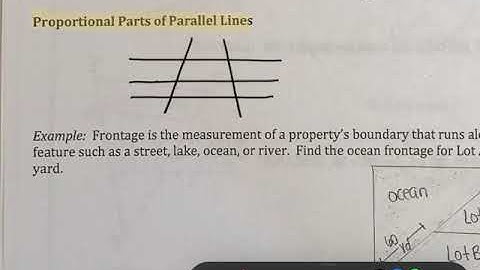 Parallel Lines and Proportional Parts