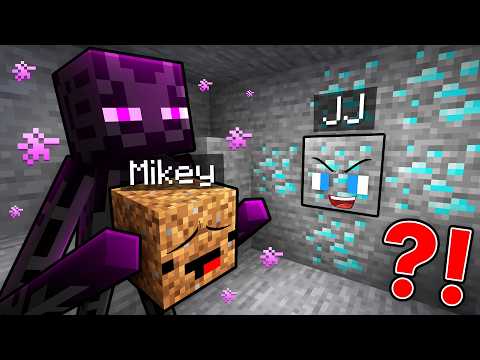 JJ vs Mikey vs Banana Kid: BLOCK HIDE-AND-SEEK BATTLE in Minecraft...