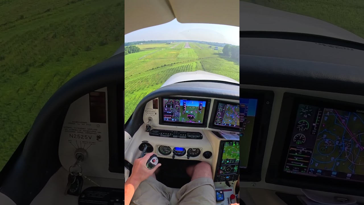 Cirrus SR22 POV landing at Sporty's airport #cirrus #sr22 #airplane #pov