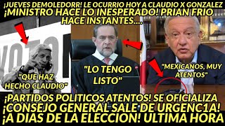 JUEVES SE ACABO! SALE CONSEJO GENERAL MINISTRO LIQUIDAA A SALINAS LE ACABA DE PASAR A CLAUDIO X