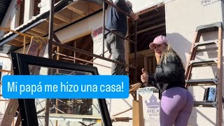 PONIENDO LAS VENTANAS A LA NUEVA CASA CON MI PAPA!