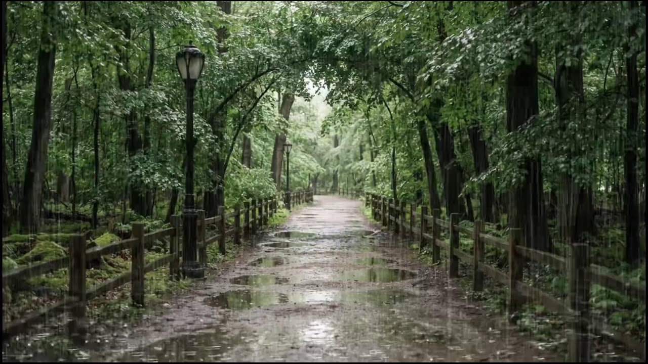 Relaxing Forest Rain at Dusk | Ambient Leaf and Rain Sounds to Help You Deep Sleep Better Naturally