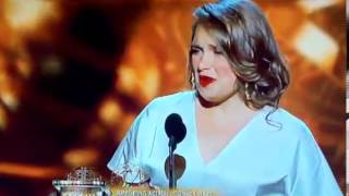 Emmy Awards 2013 ~ Merritt Weaver worst speech after winning her award HD