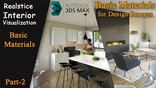 How to Make Realistic Interior Visualization in 3DSMax V-ray | in Hindi | Basic Materials | Part-2