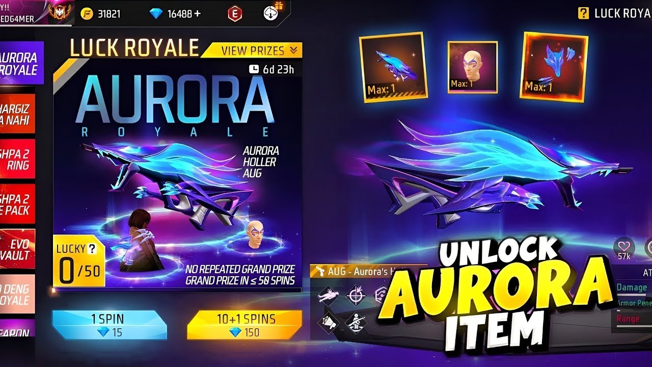 Aurora Royale Event Free Fire l Free Fire New Event l Ff New Event l Aurora Royale Event 