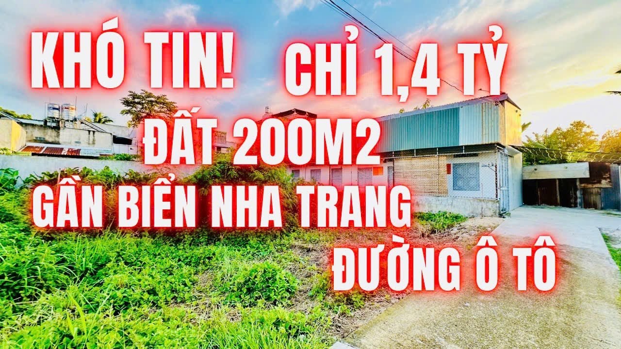 ( đã bán ) Đất Nha Trang 200m2 giá sốc còn sót lại ngang 10 x 20 có sổ đường ô tô ra biển 10 phút
