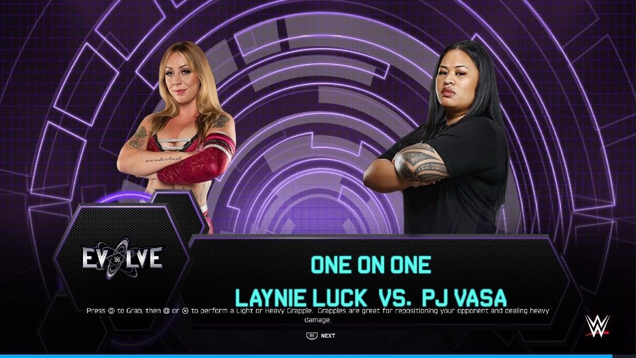 WWE 2K25 Laynie Luck Vs. PJ Vasa - WWE Evolve 1/28/26