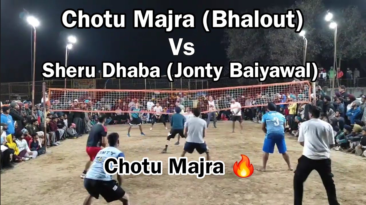 Chotu Majra (Bhalout) Vs Sheru Dhaba (Jonty Baiyawal) at Baiyawal Shooting Volleyball Tournament