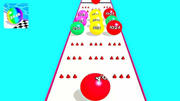 Faster Run 2048 - Ball game 3D ! All Levels Gameplay Part 53 android,ios