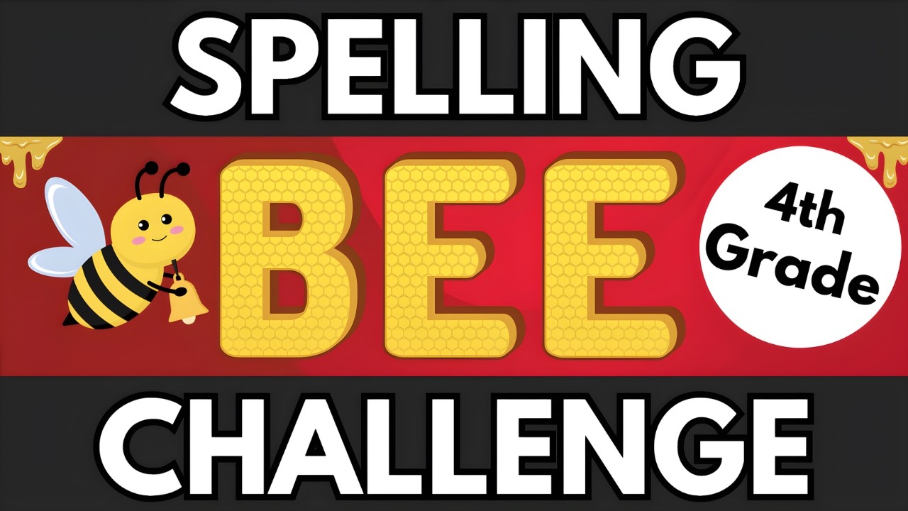 4th Grade Spelling Bee TEST! 🐝 20 Words | 10 Seconds Each (Easy to Hard ...