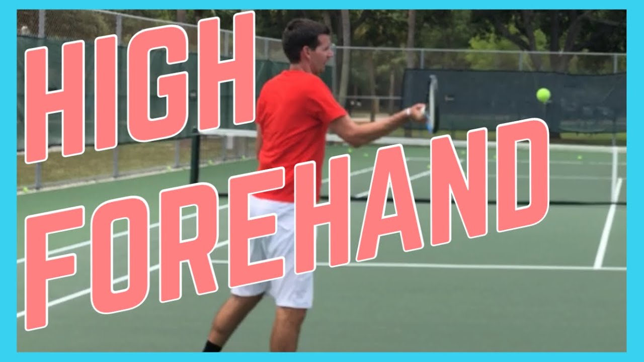 How to Hit a High Forehand Forehand Tennis Lesson YouTube