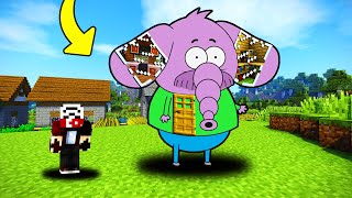 Mi̇necraftta Gi̇zemli̇ Kral Şaki̇r Fi̇l Necati̇ Evi̇n İçi̇nde Ne Var - Minecraft