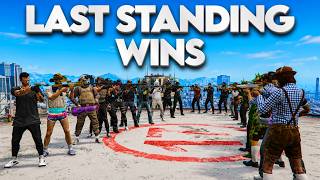 30 PLAYERS Fight To the END On the TALLEST BUILDING in GTA 5...