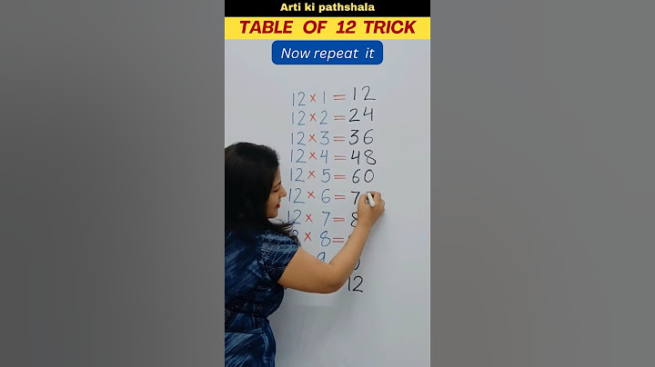 😜Easy way to Learn Table of 12/Multiplication Table of 12/ 12 ka table #shorts #shortsfeed #trending