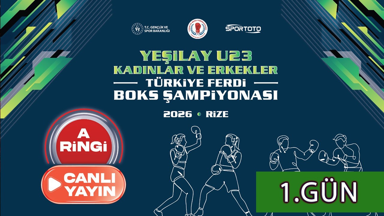 Ring A - 1. Gün U-23 TÜRKİYE FERDİ BOKS ŞAMPİYONASI  23 - 29 AĞUSTOS 2026 RİZE