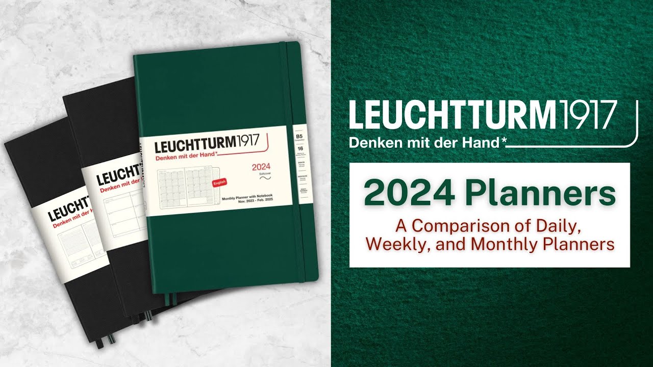 Leuchtturm 1917 Week Planner 2024 Black Pocket A6 Soft Cover