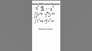 Variable Separable Method  ,Solving Differential Equations With Variable Separable Method #shorts
