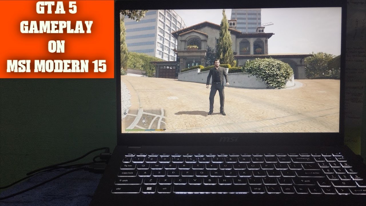 gta 5 gameplay on msi modern 15 laptop 