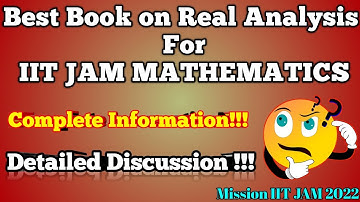 Best books on Real Analysis for IIT JAM Mathematics | IIT JAM 2022 | Real Analysis