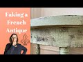 Faking a French Antique- Painted Furniture Makeover with Crackle effect and heavy distress