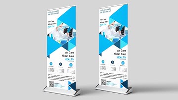Stylish roll up banner design in CorelDRAW Tutorial