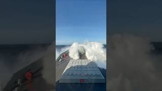 NATO Type 26 Frigate DESTROYS 10m Waves in North Atlantic! 🌊⚓ #nato #northatlantic #shorts