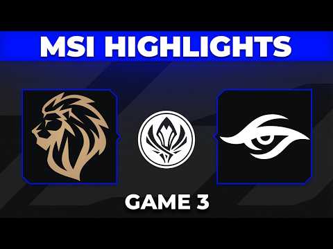 LYON vs TSW Highlights Game 3 | MSI 2026 Bracket Stage | LYON vs Team Secret Whales
