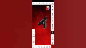 Breeta pistol 3D model made at nomad sculpt showing model