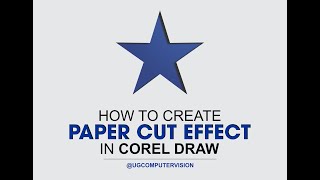 How To Create Paper Cut Effect In Corel Draw in just 1 Minute | UG COMPUTER VISION screenshot 4