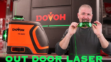DOVOH High Visibility Laser Level Outdoor: Heavy Duty 3D Laser Level 360 Self Leveling