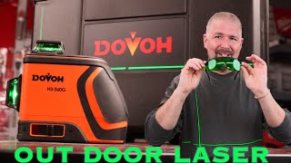 DOVOH High Visibility Laser Level Outdoor: Heavy Duty 3D Laser Level 360 Self Leveling