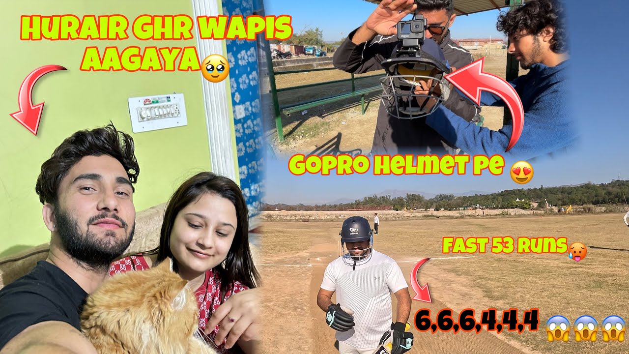 First GoPro helmet cricket match in jammu😍6,6,6,4,4,4fastest run chase