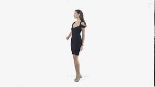 THAHAB | Hervé Léger Cold-Shoulder Bodycon Dress