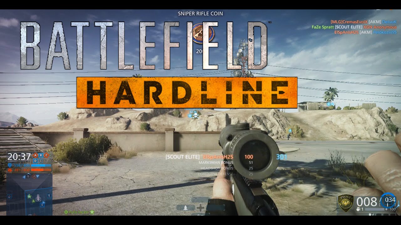 Battlefield Hardline Sniping!