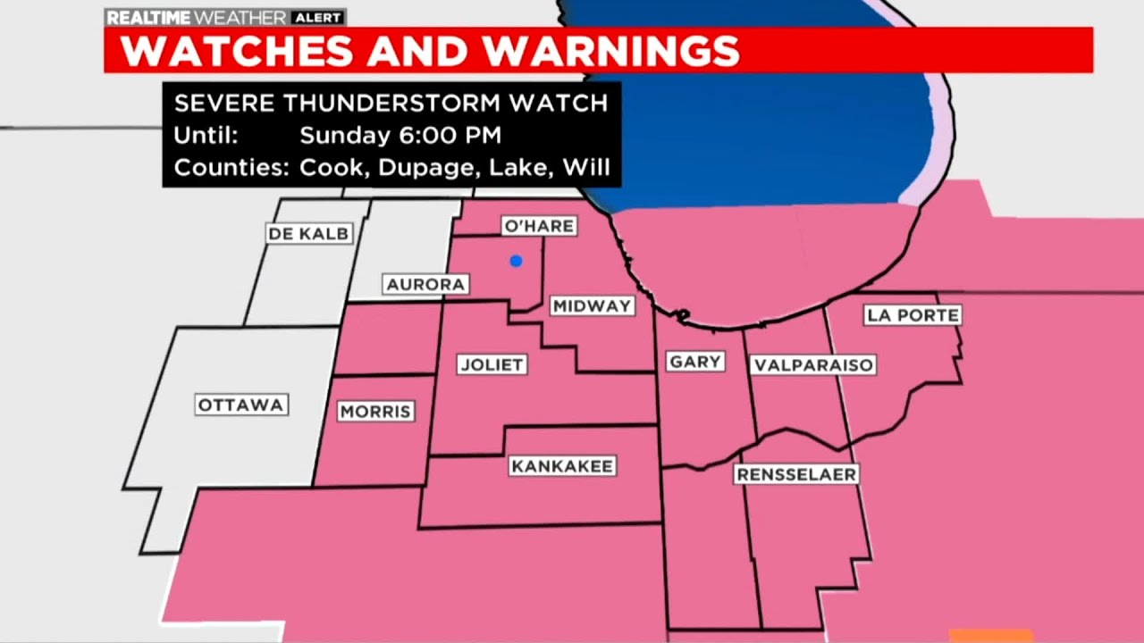 Severe Thunderstorm Watch Issued for Several Chicago-Area ...