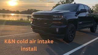 2014 2019 Silverado K&N cold air intake install step by step how to