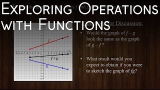 Exploring Operations with Functions