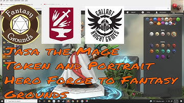 Jasa the Mage Token and Portrait in Hero Forge