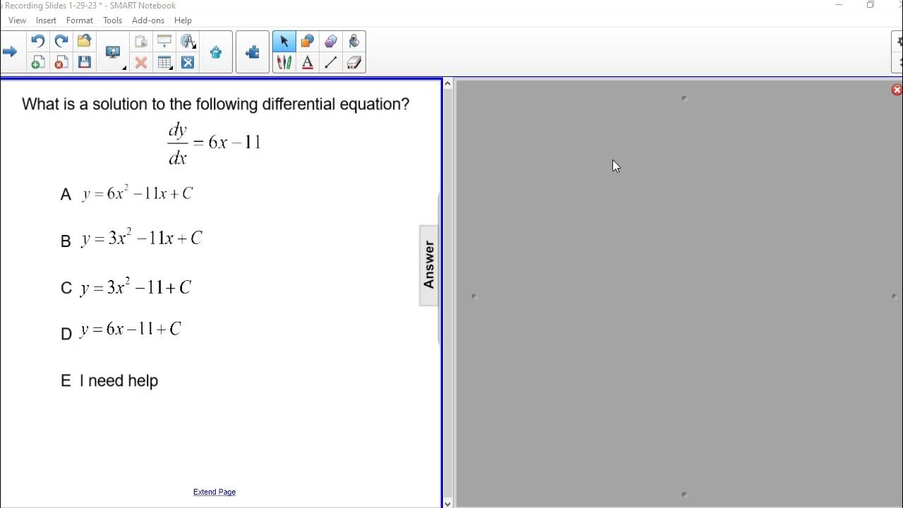 AP Calc AB Differential Equations Basics Q06 YouTube