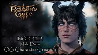 BALDURS GATE 3 || Male Drow [Original Character #404] - Character Creation [MODDED]