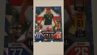 Topps 2022 Northern Ireland Jonny Evans UEFA Nations Finals Crystal Parallel Foil Card #shorts