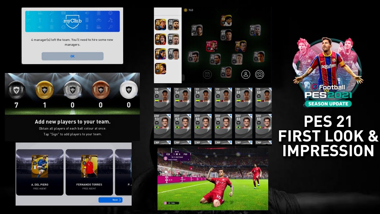 PES 21 MOBILE FIRST LOOK AND IMPRESSION🔥🔥🔥