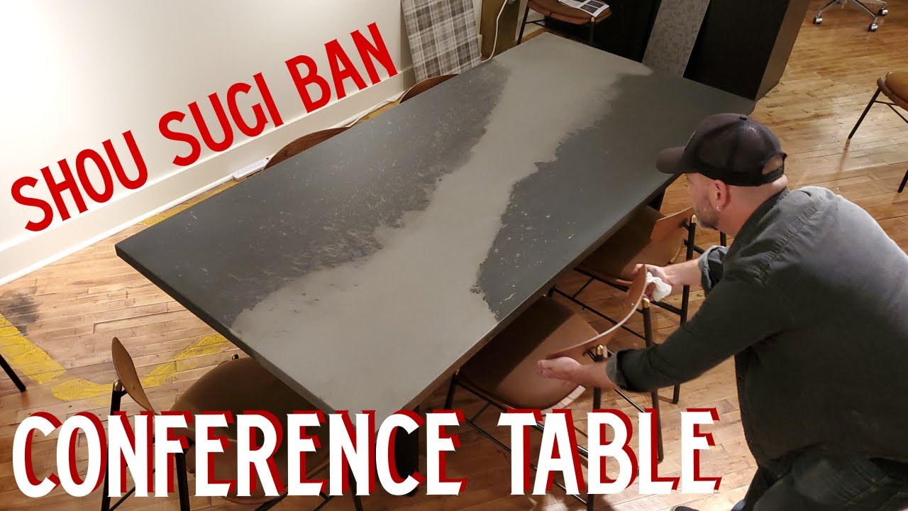 Japanese Joinery - Shou Sugi Ban Conference Table