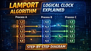 Lamport Logical Clock Algorithm | Step-by-Step Diagram Explanation (Exam Question Solved)