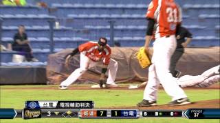 20140718-2 爆米花 威達vs台電 3下 蔡智榆三壘遭觸殺 主動提出電視輔助判決後成功推翻判決